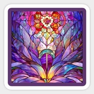 Stained Glass Lily Sticker